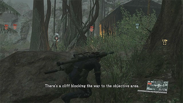 When following the driver, you cannot be seen, so stay away from all the enemies or lay on the ground and crawl past them - Remaining Voices - secondary mission objectives | Walkthrough - Mission 20 - Voices - Metal Gear Solid V: The Phantom Pain Game Guide & Walkthrough