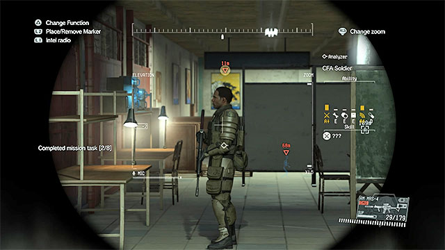 The original location of the arms dealer is on the first floor of the main building in the airport - Remaining The War Economy - secondary mission objectives | Walkthrough - Mission 21 - The War Economy - Metal Gear Solid V: The Phantom Pain Game Guide & Walkthrough