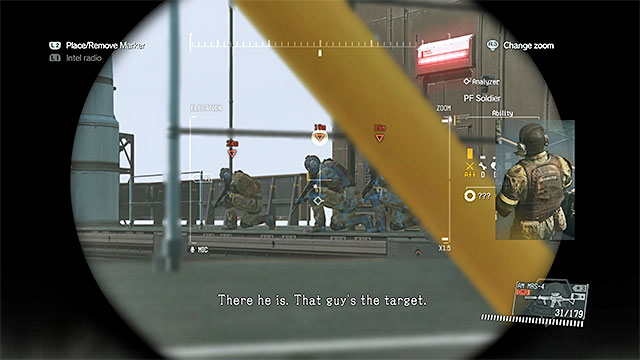 You dont have to hurry, or actually - if you want, you may wait for enemies to regroup and calm down - Eliminating the enemy commander | Walkthrough - Mission 22 - Retake the Platform - Metal Gear Solid V: The Phantom Pain Game Guide & Walkthrough