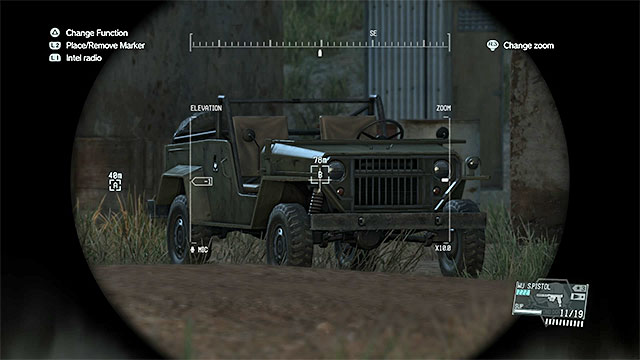 Start by neutralizing the commander - Extracting the POW and the commander | Walkthrough - Mission 25 - Aim True, Ye Vengeful - Metal Gear Solid V: The Phantom Pain Game Guide & Walkthrough