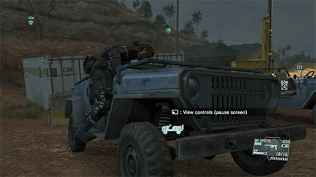 You can steel one of the jeeps. - Extracting the Intel Team member | Walkthrough - Mission 27 - Root Cause - Metal Gear Solid V: The Phantom Pain Game Guide & Walkthrough