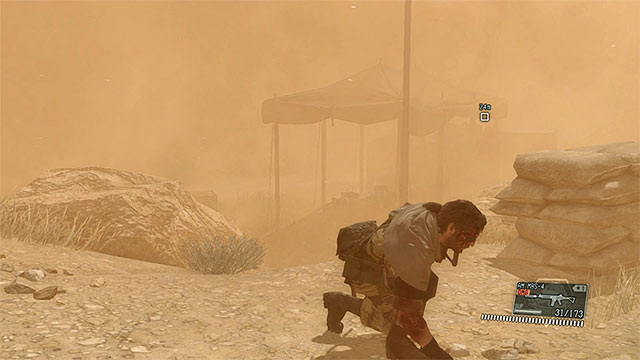 Sandstorms dont last for long so you have to act quick - Time and weather changes | Exploring the games world - Exploring the games world - Metal Gear Solid V: The Phantom Pain Game Guide & Walkthrough