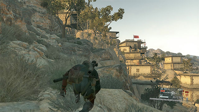 Stay close to the rocks and avoid confronting the enemies too often. - Securing the deployment plans | Walkthrough - Mission 8 - Occupation Forces - Metal Gear Solid V: The Phantom Pain Game Guide & Walkthrough