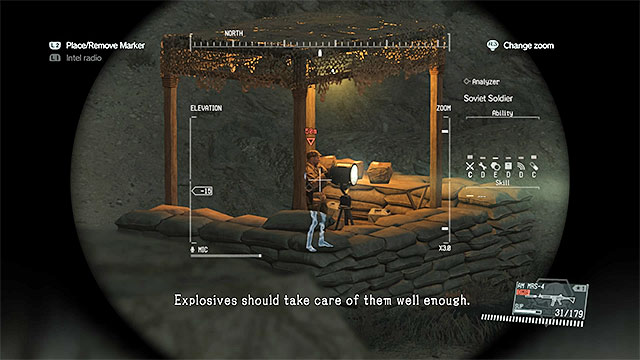 Do not destroy spotlights, because this will anger the enemies even more - Avoiding other threats | Stealth - Stealth - Metal Gear Solid V: The Phantom Pain Game Guide & Walkthrough