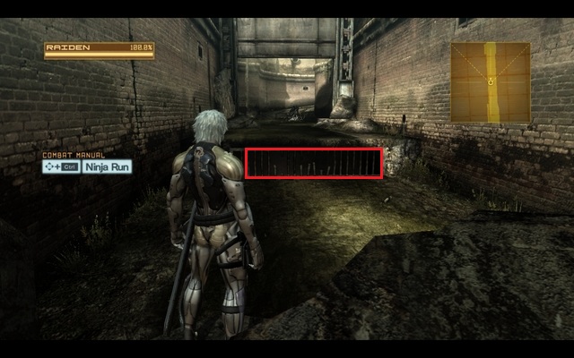 A descent to the sewers, where there is a Data Storage. - R-00 Guard Duty - The Main Campaign - walkthrough - Metal Gear Rising: Revengeance - Game Guide and Walkthrough