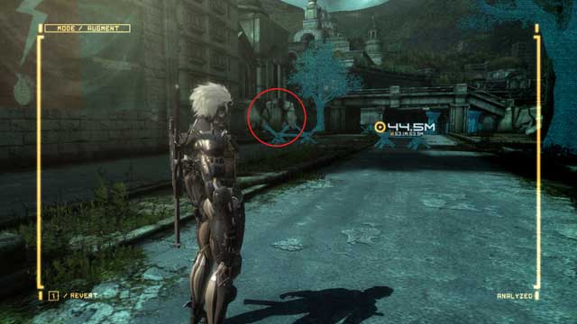 The wall that you need to climb over to reach the Data Storage. - R-01 Coup dEtat - The Main Campaign - walkthrough - Metal Gear Rising: Revengeance - Game Guide and Walkthrough