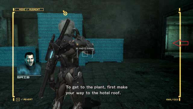 The way to the room with the VRM computer. - R-01 Coup dEtat - The Main Campaign - walkthrough - Metal Gear Rising: Revengeance - Game Guide and Walkthrough