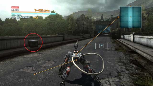 A crate with another Endurance Plus. - Abkhazia Dilapidated Town - DLC - Blade Wolf - walkthrough - Metal Gear Rising: Revengeance - Game Guide and Walkthrough