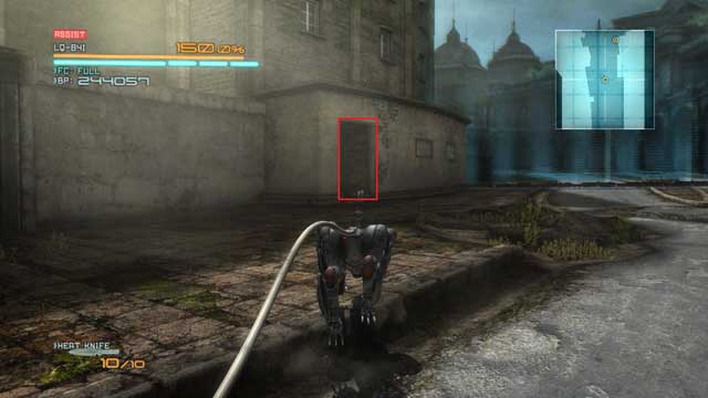 And another Fuel Cell here. - Abkhazia Dilapidated Town - DLC - Blade Wolf - walkthrough - Metal Gear Rising: Revengeance - Game Guide and Walkthrough