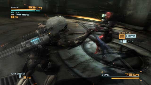 Remember to parry Mistral's attacks. - Mistral - Bosses - Metal Gear Rising: Revengeance - Game Guide and Walkthrough