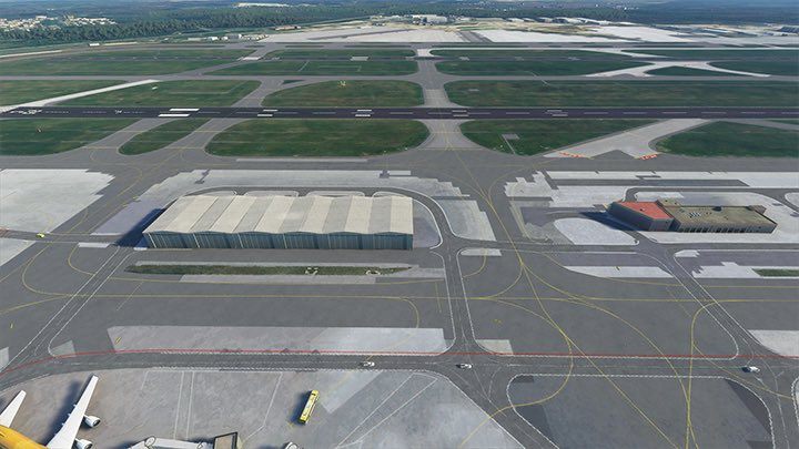 The network of taxiways can be not that visible, especially from the cockpit. - Microsoft Flight Simulator: Taxi to the runway - Advanced Flying - Microsoft Flight Simulator 2020 Guide