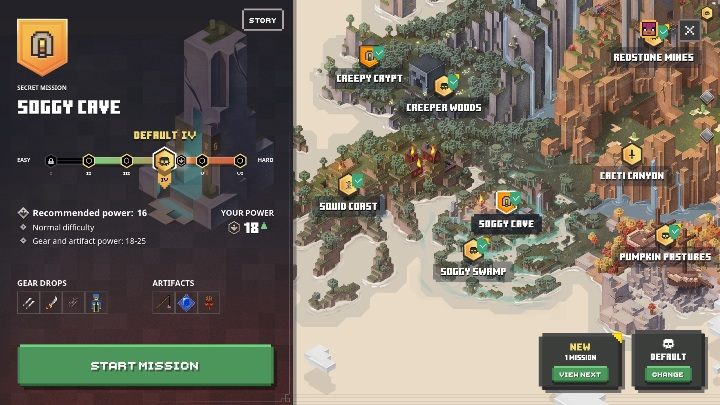 It is a good idea to replay the map on a higher difficulty level (especially in case of smaller maps) - Minecraft Dungeons: Weapons - how to get a better one? Difficulty levels - FAQ - Minecraft Dungeons Guide