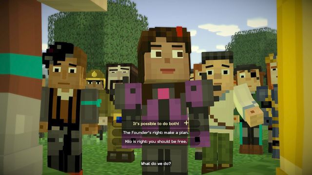 The last, fifth, important choice concerns the final events of this episode - Important choices - Minecraft: Story Mode: A Telltale Games Series - Game Guide and Walkthrough