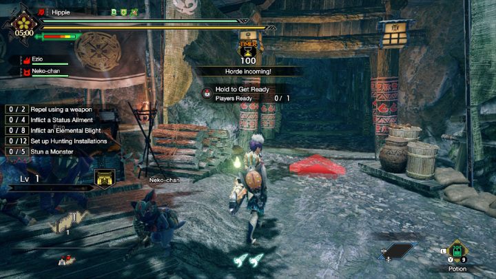 Each Rampage task will begin in the Stronghold base, which is a similar place to hunting camps - Monster Hunter rise: Rampage - what is it? - Village - Monster Hunter Rise Guide