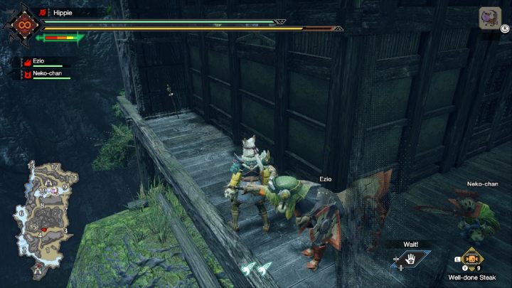 The first Rampage Message is located between areas 5 and 4 - Monster Hunter Rise: Old Messages - Shrine Ruins, collectibles, map - Temple Ruins - Monster Hunter Rise Guide