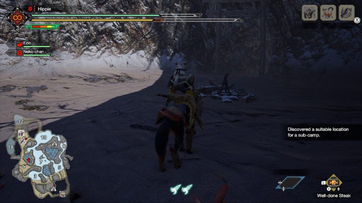 Sub-area no - Monster Hunter Rise: Sub-camp - Frost Islands, collectibles, map - Frosty Islands - Monster Hunter Rise Guide