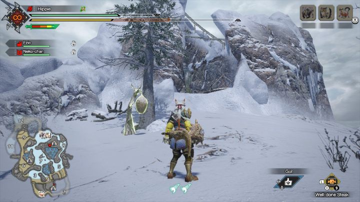 Sub-camp 2 is located on the top of the snow-covered mountain between areas 10 and 8 - Monster Hunter Rise: Sub-camp - Frost Islands, collectibles, map - Frosty Islands - Monster Hunter Rise Guide