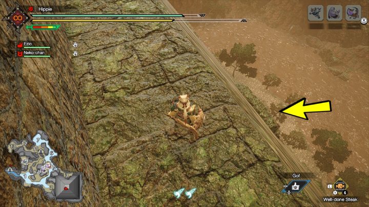 The third Old Message is in the secret room of the pyramid - Monster Hunter Rise: Old Messages - Flooded Forest, collectibles, map - The Sunken Forest - Monster Hunter Rise Guide