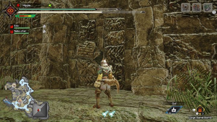 The eight Old Message is at the top of the pyramid - Monster Hunter Rise: Old Messages - Flooded Forest, collectibles, map - The Sunken Forest - Monster Hunter Rise Guide