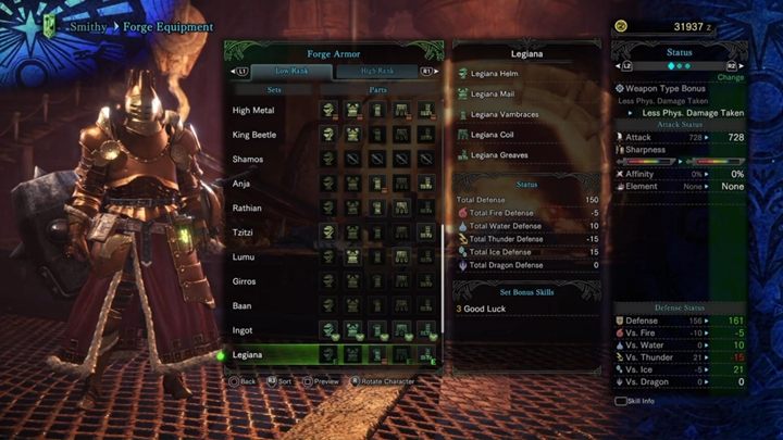 Ingot Armor - stats and resistances - Armors - Low Rank in Monster Hunter World - Workshop - Monster Hunter World Game Guide