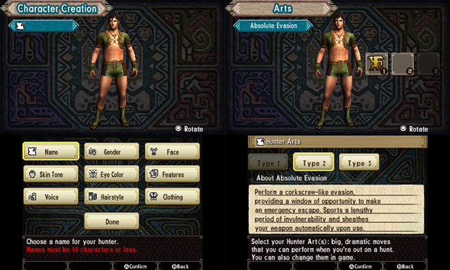 One decision here is often thought to be irreversible - the choice of Hunter Arts - Character creation - Character - Monster Hunter Generations Game Guide