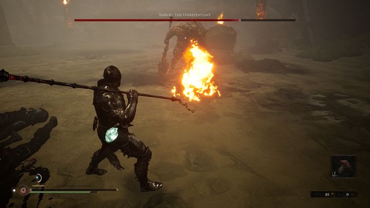 Once you deplete his health bar, you will trigger phase 2 - Mortal Shell: Imrod, the Unrepentant boss, how to beat, walkthrough - Bosses - Mortal Shell Guide, Walkthrough