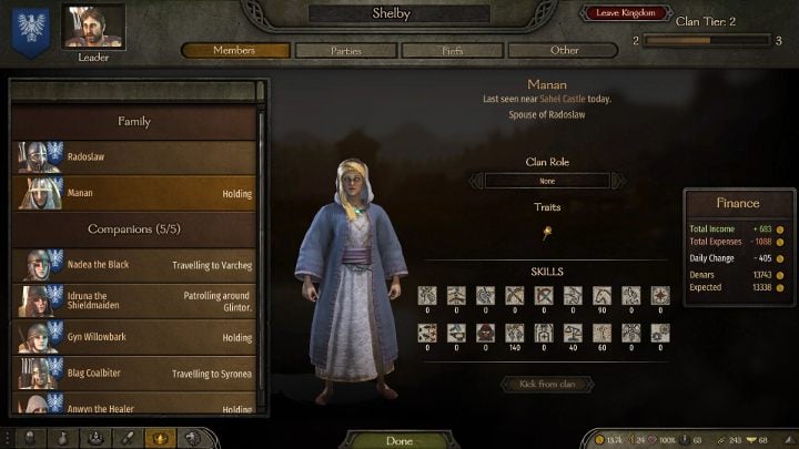 A wife or husband becomes a member of your clan and team. - Mount and Blade 2 Bannerlord: How to find a wife and get married? (Family) - FAQ - Mount and Blade 2 Bannerlord Guide