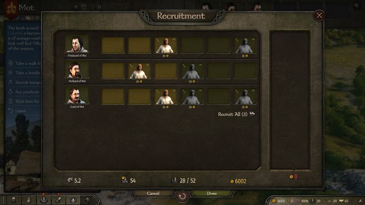 Soldiers can be recruited in towns and villages. - Mount and Blade 2 Bannerlord: Beginners Guide - Basics - Mount and Blade 2 Bannerlord Guide
