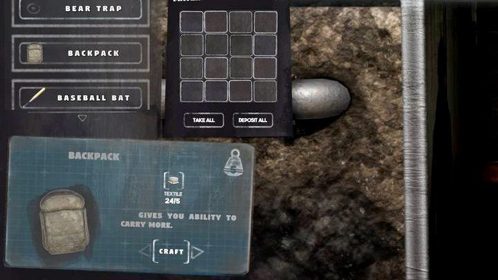 The second option to increase the carrying capacity is to craft a backpack - Mr. Prepper: Carrying capacity - how to increase? - FAQ - Mr Prepper Guide