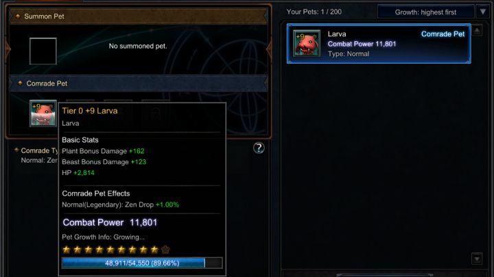 You get your first pet after a few hours in the game. - Pets in MU Legend - FAQ - MU Legend Game Guide