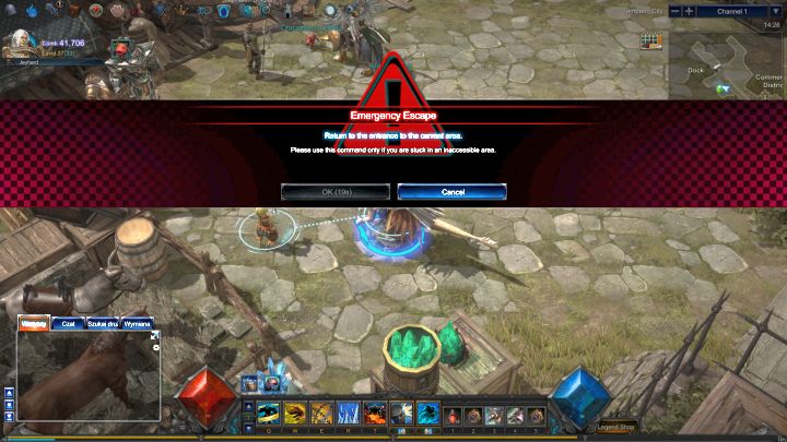 You can use the emergency exit for example when your character gets stuck. - 5 hints to help you in MU Legend | Tips and hints - Tips and hints - MU Legend Game Guide