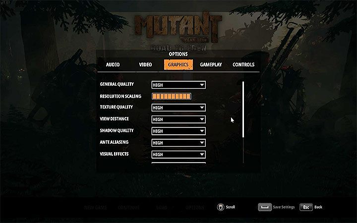 The PC version of Mutant Year Zero doesnt offer a lot of graphics options - System requirements for Mutant Year Zero Road to Eden - Controls and system requirements - Mutant Year Zero Road to Eden Guide