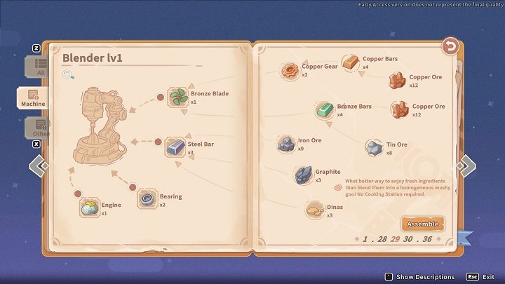 To build Blender, you need the following materials - My Time at Sandrock: Blender - how to build and operate? - FAQ - My Time at Sandrock Guide, Walkthrough