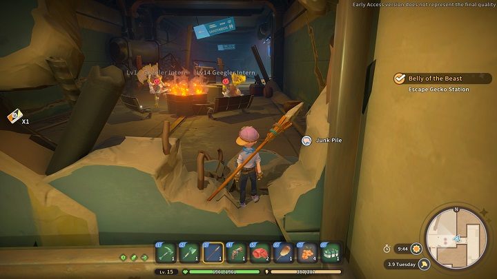 Head for the exit covered by sand and jump up - My Time at Sandrock: Belly of the Beast - walkthrough - Main missions - My Time at Sandrock Guide, Walkthrough