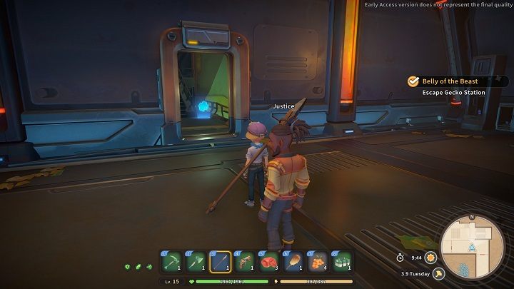 Continue going north until you reach a door with a healing point behind it - My Time at Sandrock: Belly of the Beast - walkthrough - Main missions - My Time at Sandrock Guide, Walkthrough