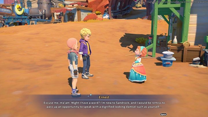 You unlock this quest the day after you complete the Cover My Glass main quest - My Time at Sandrock: Person of Interest - walkthrough - Side missions - My Time at Sandrock Guide, Walkthrough