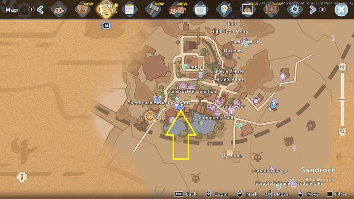 The Delivery Master quest is initiated by talking to Arvio at his store marked with the large General Store sign - My Time at Sandrock: Delivery Master - walkthrough - Side missions - My Time at Sandrock Guide, Walkthrough