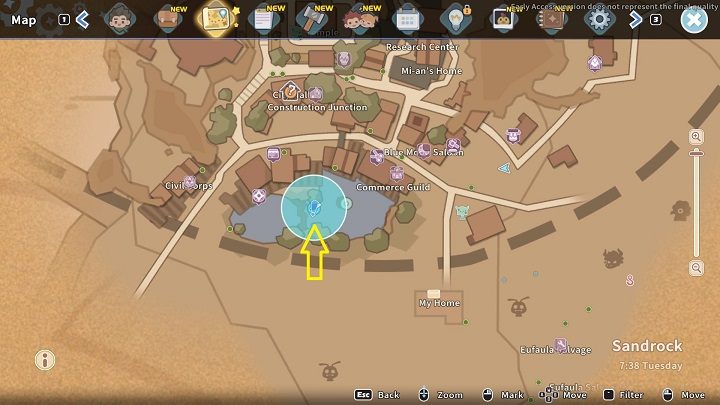 The second point of the trip is Martle's Oasis - My Time at Sandrock: Jasmine Co. Official Sandrock Tour - walkthrough - Side missions - My Time at Sandrock Guide, Walkthrough