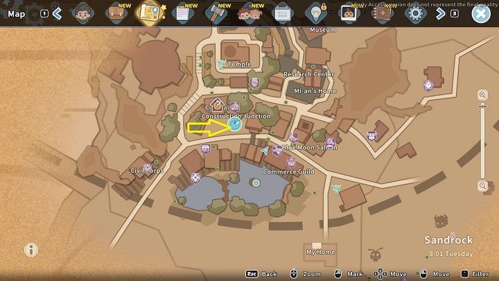 The next stop is the City Hall, where the city government resides - My Time at Sandrock: Jasmine Co. Official Sandrock Tour - walkthrough - Side missions - My Time at Sandrock Guide, Walkthrough