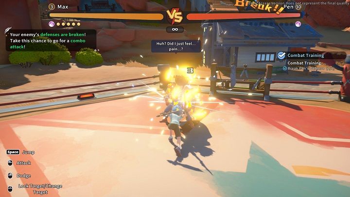 Your task is to complete a number of combat-related objectives - My Time at Sandrock: Combat Training - walkthrough - Side missions - My Time at Sandrock Guide, Walkthrough