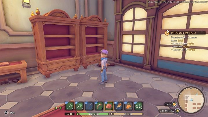 You can only display small items on the shelves - My Time at Sandrock: Relics - how to restore? - FAQ - My Time at Sandrock Guide, Walkthrough