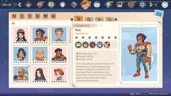 Depending on the character, your friendships can reach different levels, which come with certain benefits - My Time at Sandrock: Relationships and interactions - Basics - My Time at Sandrock Guide, Walkthrough