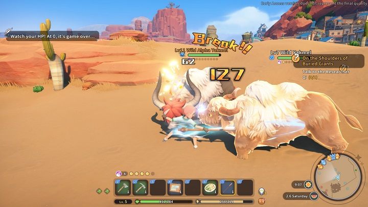 Combat in My Time at Sandrock isn't particularly challenging and you'll come out of most battles entirely unscathed - My Time at Sandrock: Weapons and Combat - Basics - My Time at Sandrock Guide, Walkthrough