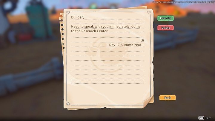 To start the task, you need to read the message from Qi, which you will receive the next day after completing the Paradise Lost and Found quest - My Time at Sandrock: Qis Gungam Opus - walkthrough - Main missions - My Time at Sandrock Guide, Walkthrough