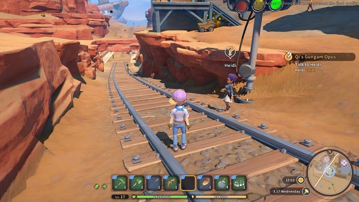 It's time to deliver Heidi the suit - My Time at Sandrock: Qis Gungam Opus - walkthrough - Main missions - My Time at Sandrock Guide, Walkthrough