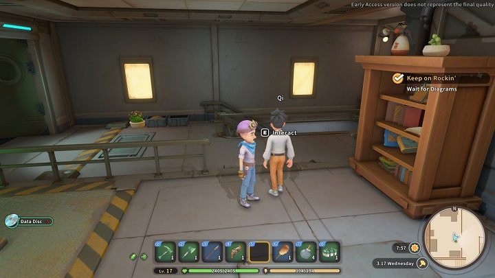 Creating the diagram will take until the end of the day, so there is nothing left to do but take care of other activities - My Time at Sandrock: Keep on Rockin - walkthrough - Main missions - My Time at Sandrock Guide, Walkthrough