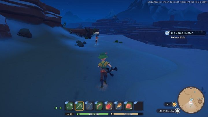 Run after Elsie until you reach the injured fox - My Time at Sandrock: Big Game Hunter - walkthrough, solution - Side missions - My Time at Sandrock Guide, Walkthrough