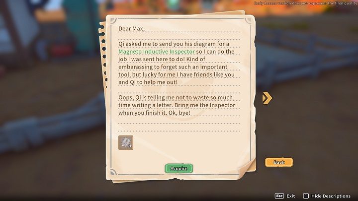 The quest will start automatically after completing The Inspector main quest - My Time at Sandrock: Mint Condition - walkthrough - Main missions - My Time at Sandrock Guide, Walkthrough