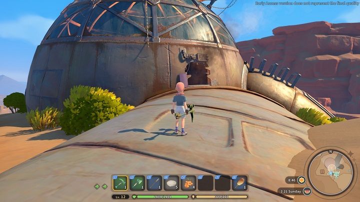 Before you enter, be sure to equip your weapon because a fight will start as soon as you enter the farm - My Time at Sandrock: The Old Man and the Tree - walkthrough - Main missions - My Time at Sandrock Guide, Walkthrough