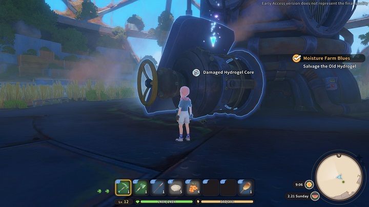 After defeating the enemies, you need salvage the core - My Time at Sandrock: Moisture Farm Blues - walkthrough - Main missions - My Time at Sandrock Guide, Walkthrough